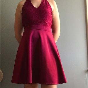 Lace top, flare skirt dress!!